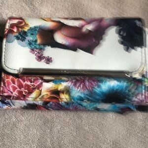 Enzo Angiolini Red and White Wallet with Artistic Flair